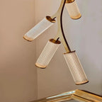Rhea Modern Simple Staircase Chandelier for high ceiling staircase and foyer lighting