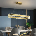 Modern 47 Inch Linear Chandelier Modern Quartz Crystal Chandelier for Dining Room-Chandelier-Manorlights