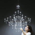 Romantic Event Art Decor K9 Crystal Pendant Light D31.5"