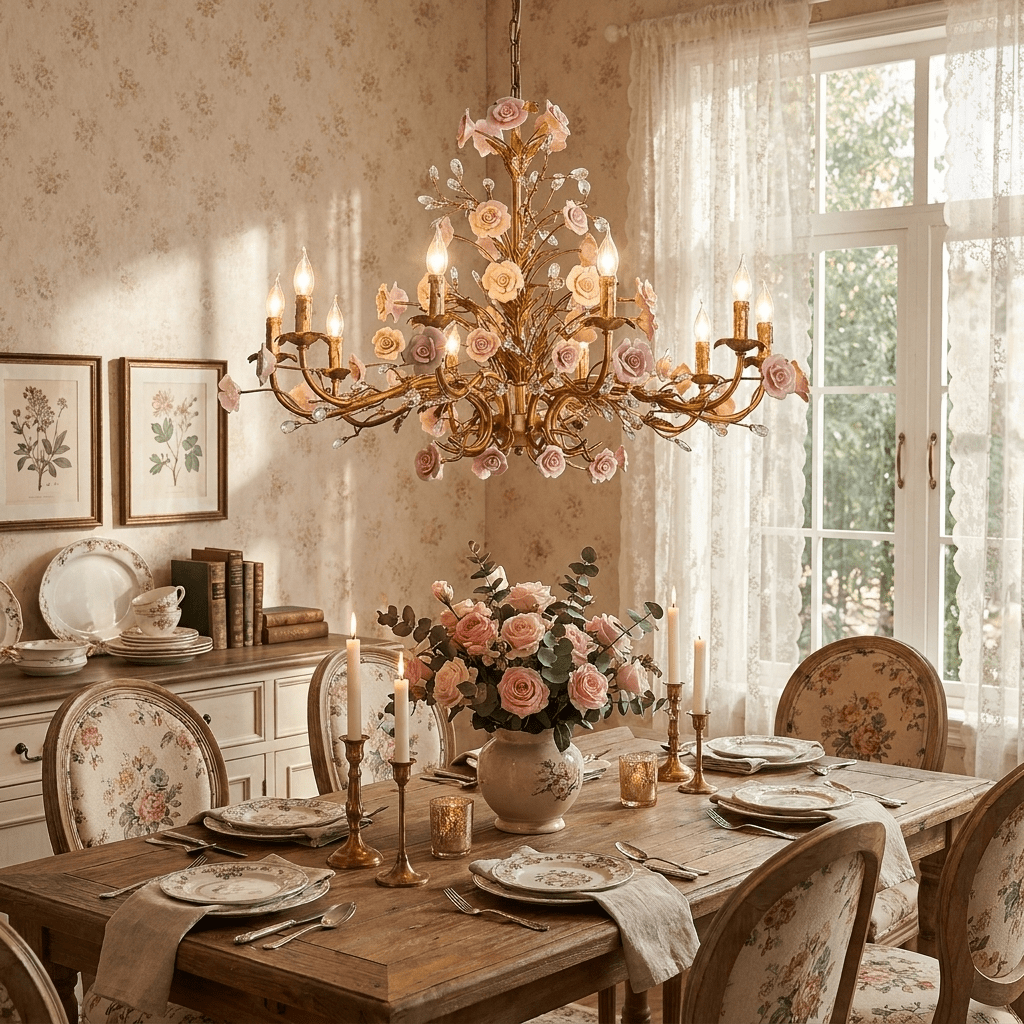 Rose Chandelier - Manorlights