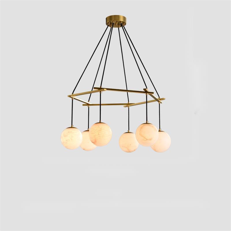 Alabaster Modern Round Ball Chandelier-chandeliers for dining room,chandeliers for stairways,chandeliers for foyer,chandeliers for bedrooms,chandeliers for kitchen,chandeliers for living room-Manorlights