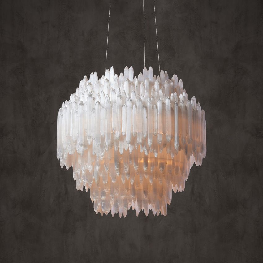 Selenite Round Chandelier-Chandelier-Manorlights