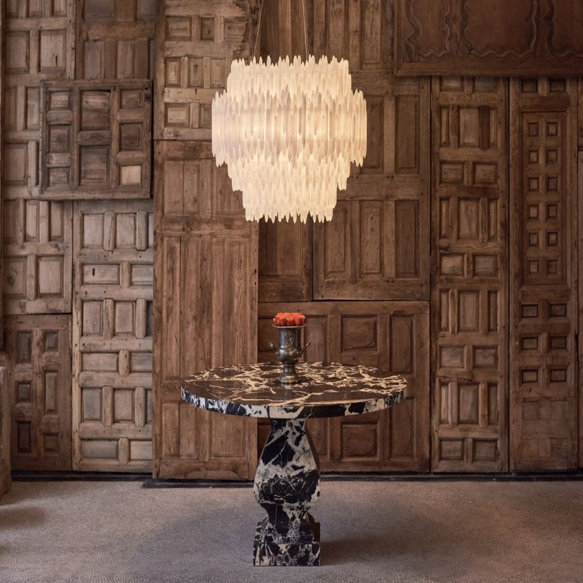 Selenite Round Chandelier-Chandelier-Manorlights