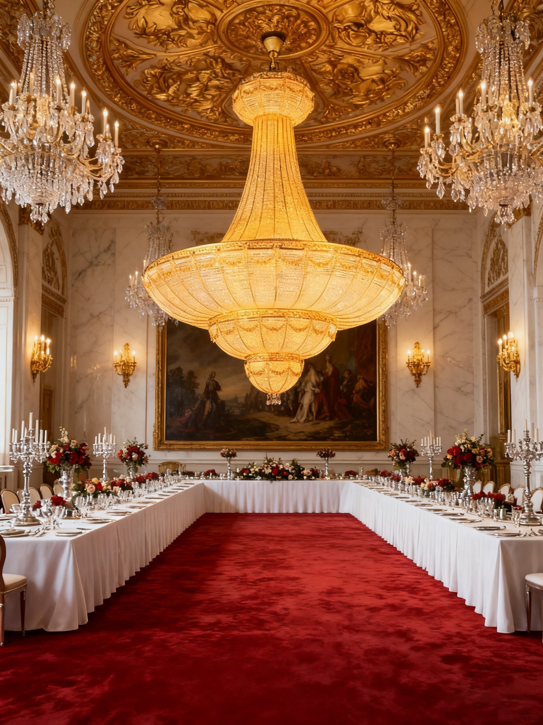 51X65 Inch Large Gold Empire Style Crystal Chandelier for High Ceilings-大吊灯-Manorlights
