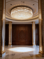 60 Inch Round Big Modern Flush Mounted Chandelier Light for Low Ceiling Rooms-大吊灯-Manorlights