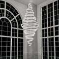 17 Crystal Rings Pendant Light 71X216 Inch Spiral Staircase Chandelier for High Ceilings-大吊灯-Manorlights
