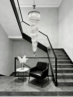 102 Inch Tall Chandelier Modern Spiral Crystal Chandelier for High Ceiling Staircase-大吊灯-Manorlights
