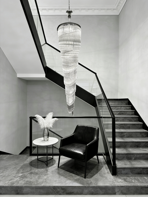 102 Inch Tall Chandelier Modern Spiral Crystal Chandelier for High Ceiling Staircase-大吊灯-Manorlights