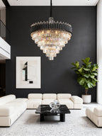 40 Inch Luxury Modern Round Crystal Chandelier Lighting for Living Room-大吊灯-Manorlights