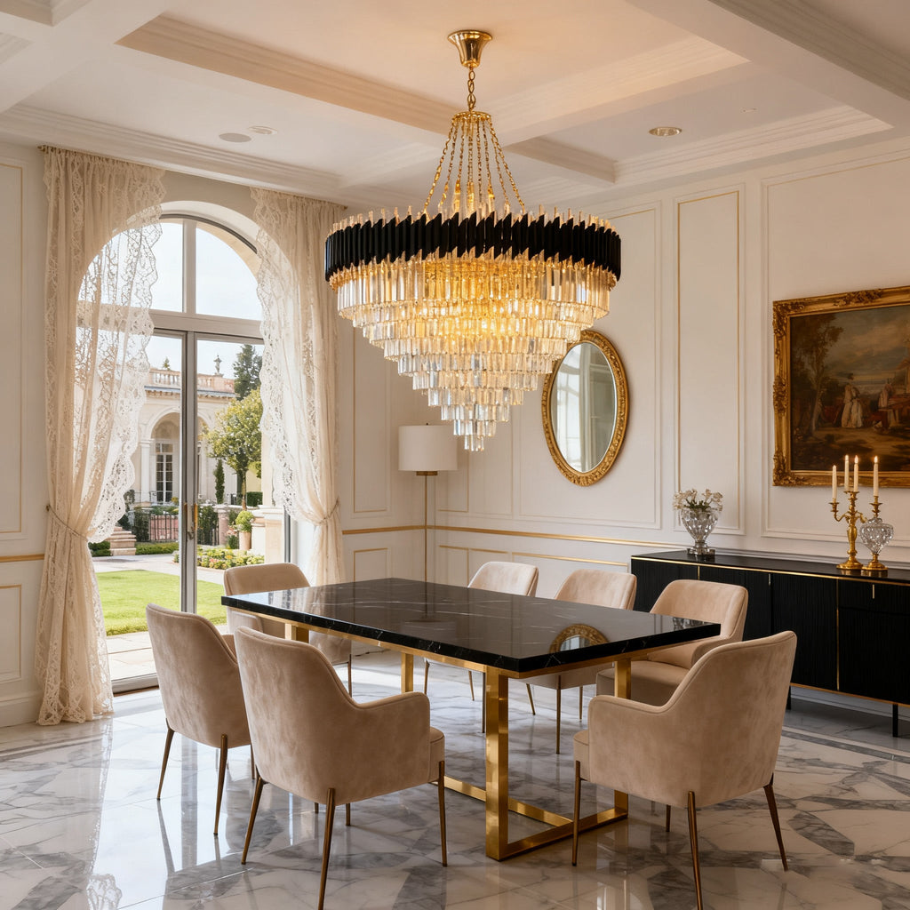 60 Inch Luxury Modern Round Crystal Chandelier Lighting for Living Room-大吊灯-Manorlights