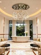 59'' Oval Chandelier for Dining Room Big Modern Glass Bubble Chandelier-大吊灯-Manorlights
