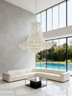 79X69 Inch Extra Wide Chandelier Large Gold Crystal Foyer Lighting-大吊灯-Manorlights