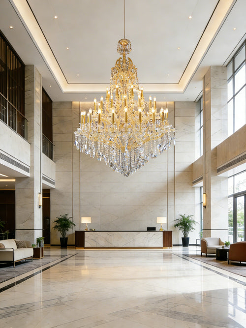 48 Lights Big Gold Maria Theresa Chandelier 63x87 Inch 63"W 87" H-大吊灯-Manorlights