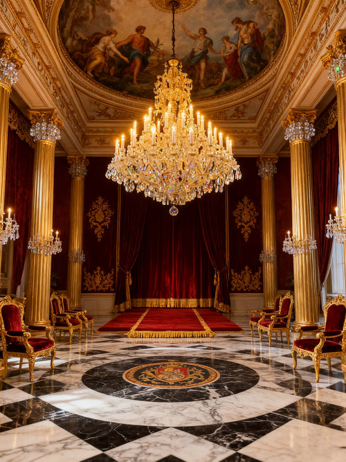 48 Lights Big Gold Maria Theresa Chandelier 63x71 Inch 63"W 71"H-大吊灯-Manorlights