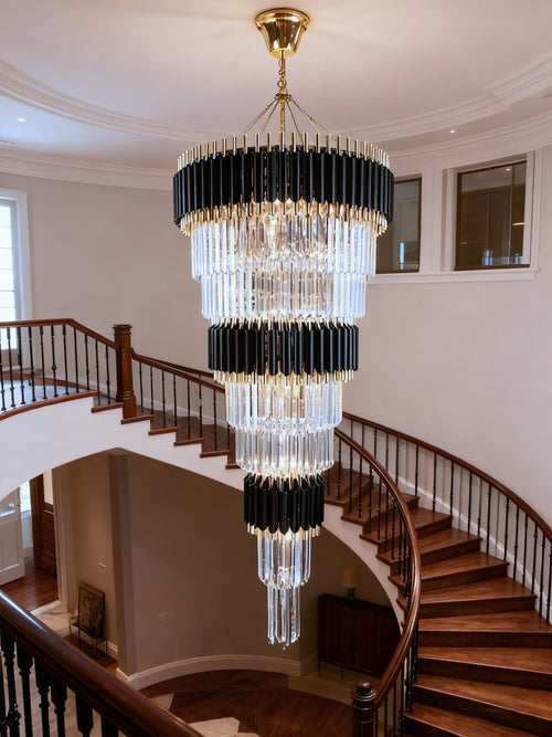 55 Inch Tall Modern Staircase Chandelier 47"W 60"H-大吊灯-Manorlights