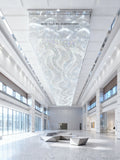 72X120 Inch Custom Made Extra Large Rectangle Flush Mounted Crystal Chandelier for Event Hall-大吊灯-Manorlights
