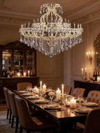 71X59 Inch Extra Wide Chandelier 49 Lights Big Gold Maria Theresa Crystal Chandelier For Dining Room-大吊灯-Manorlights