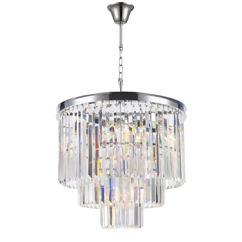 20-39 Inch Round Crystal Lighting Multiple Tiered Modern Chandelier for Living Room-现代灯-Manorlights