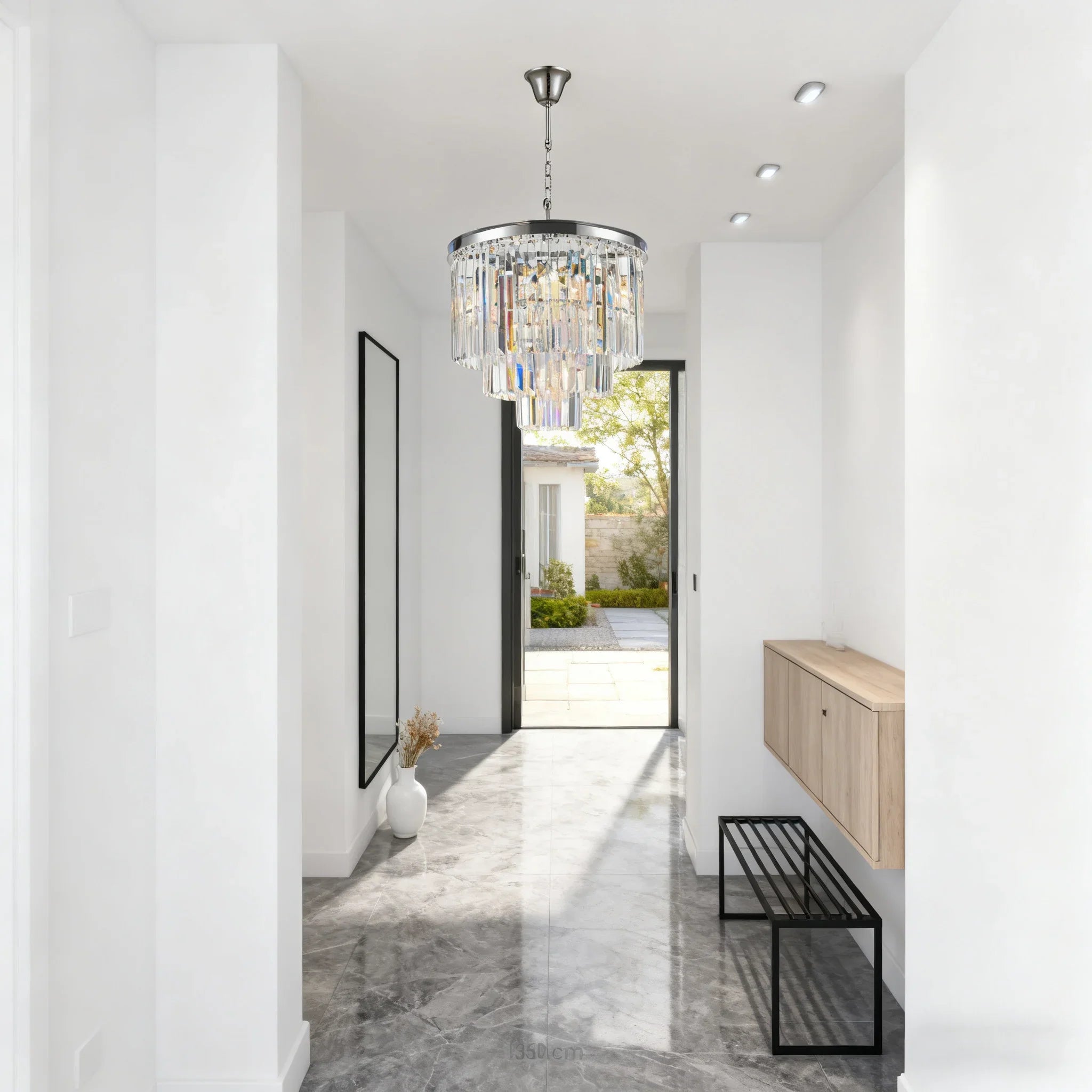 20-39 Inch Round Crystal Lighting Multiple Tiered Modern Chandelier for Living Room-现代灯-Manorlights