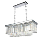 40 Inch Rectangle Chandelier Modern Crystal Chandelier Lighting for Dining Room-现代灯-Manorlights