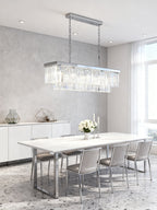 40 Inch Rectangle Chandelier Modern Crystal Chandelier Lighting for Dining Room-现代灯-Manorlights
