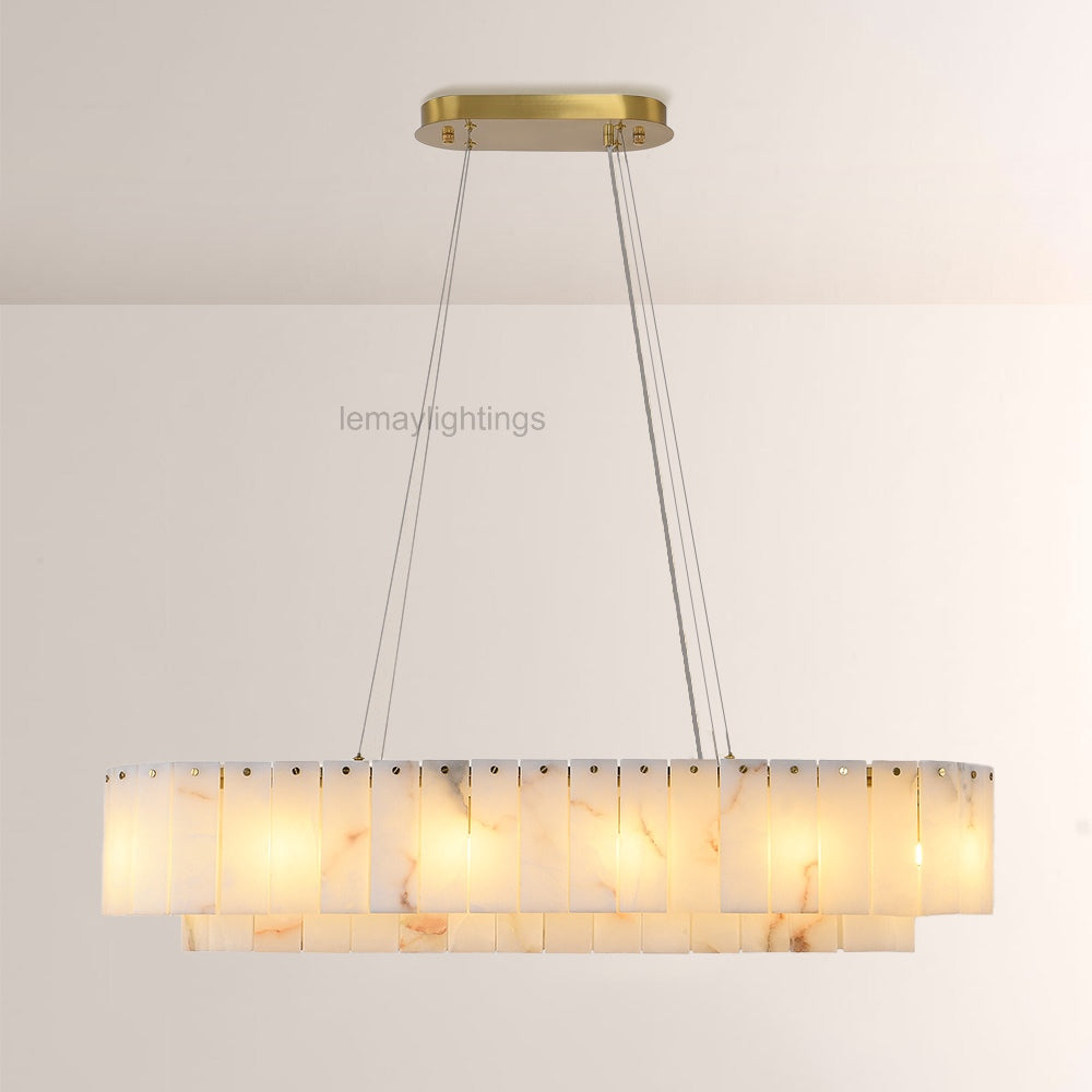 Sawyer Alabaster Rectangle Chandelier 40 54-Chandelier-Manorlights