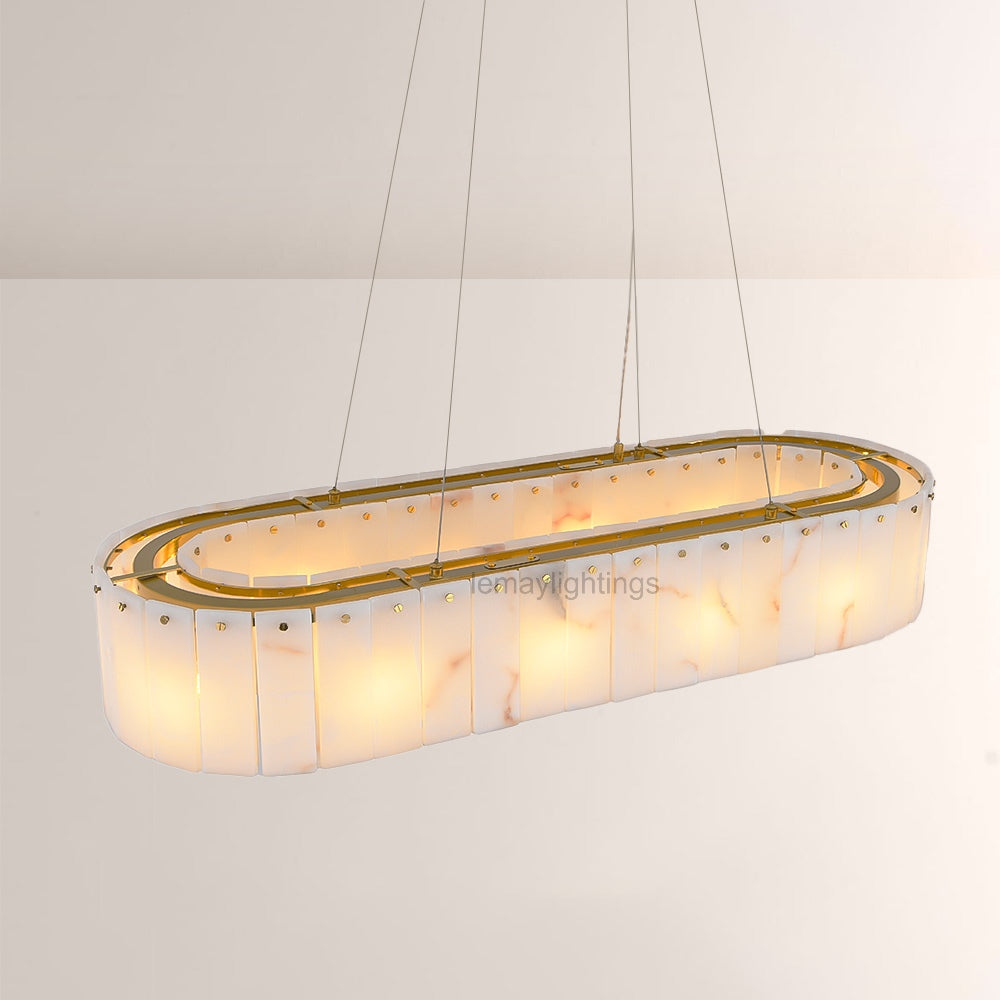 Sawyer Alabaster Rectangle Chandelier 40 54-Chandelier-Manorlights