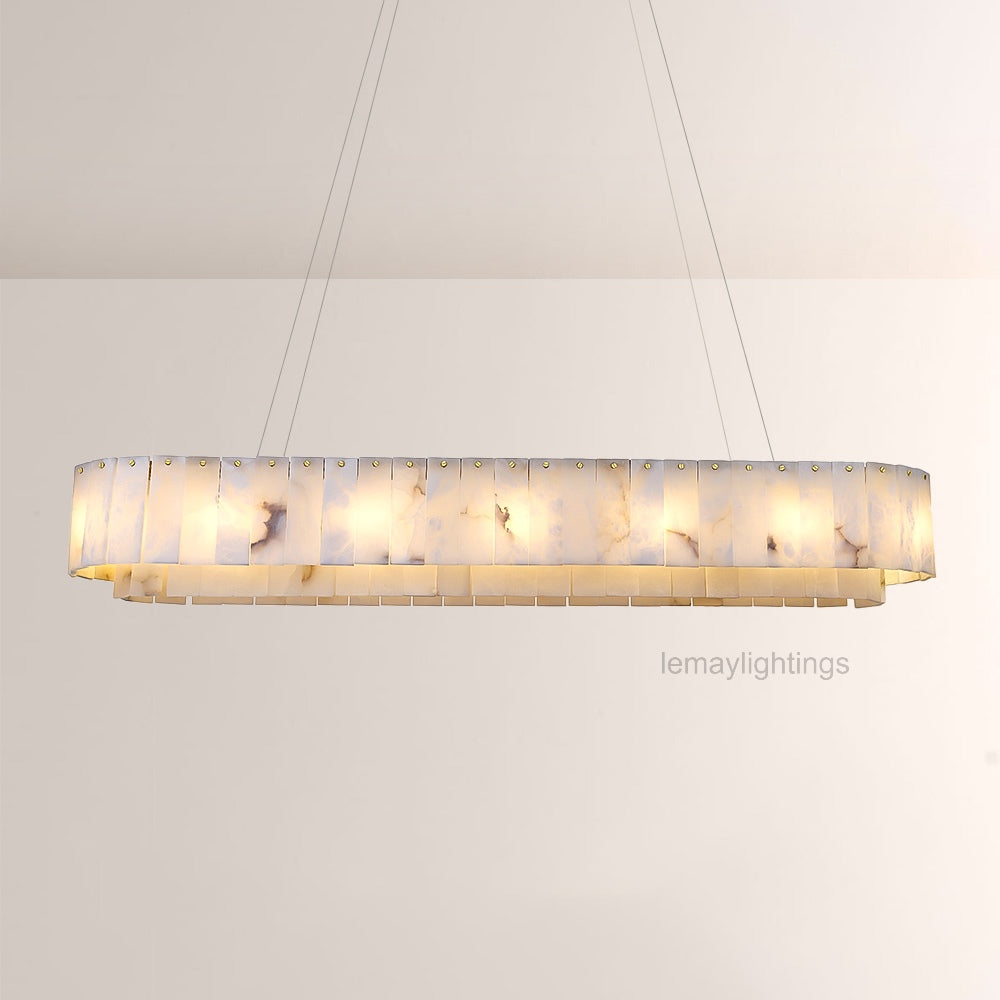Sawyer Alabaster Rectangle Chandelier 40 54-Chandelier-Manorlights