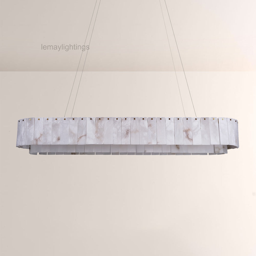 Sawyer Alabaster Rectangle Chandelier 40 54-Chandelier-Manorlights