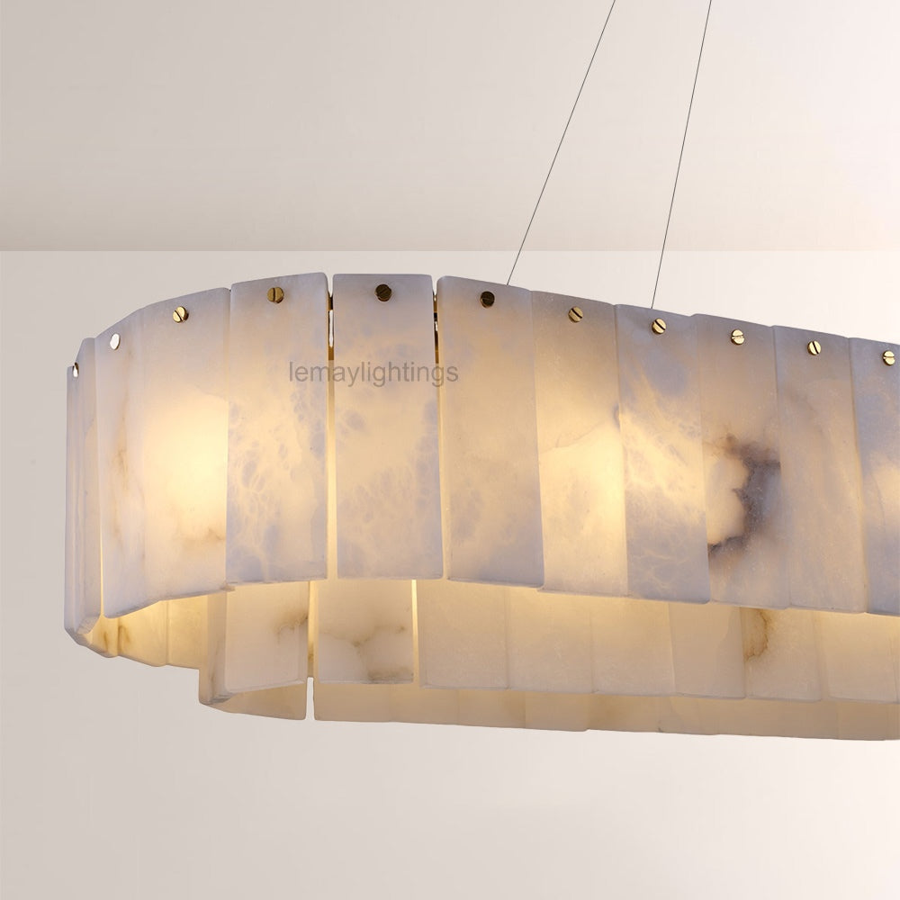 Sawyer Alabaster Rectangle Chandelier 40 54-Chandelier-Manorlights
