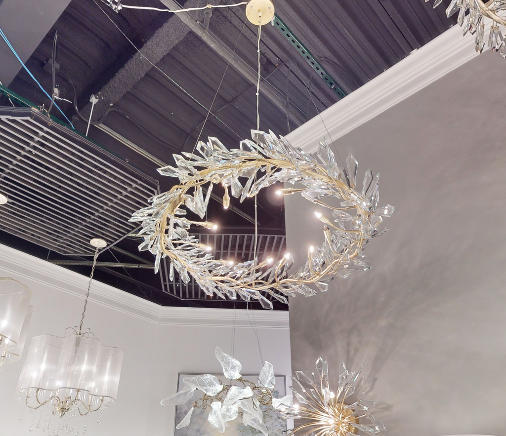 Kotta Twelve-Light Cut-Crystal Pendant Chandelier AJC-9281 - Manorlights