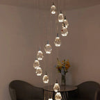 Sensa Crystal Stairwell Lighting for high ceiling staircase and foyer lighting