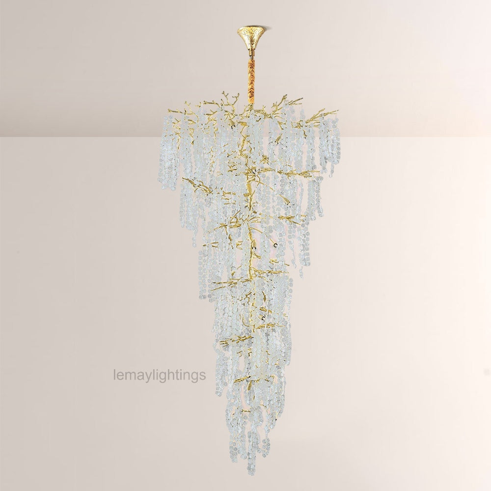 Shiro Noda Crystal Tree Branch Chandelier 95-Chandelier-Manorlights