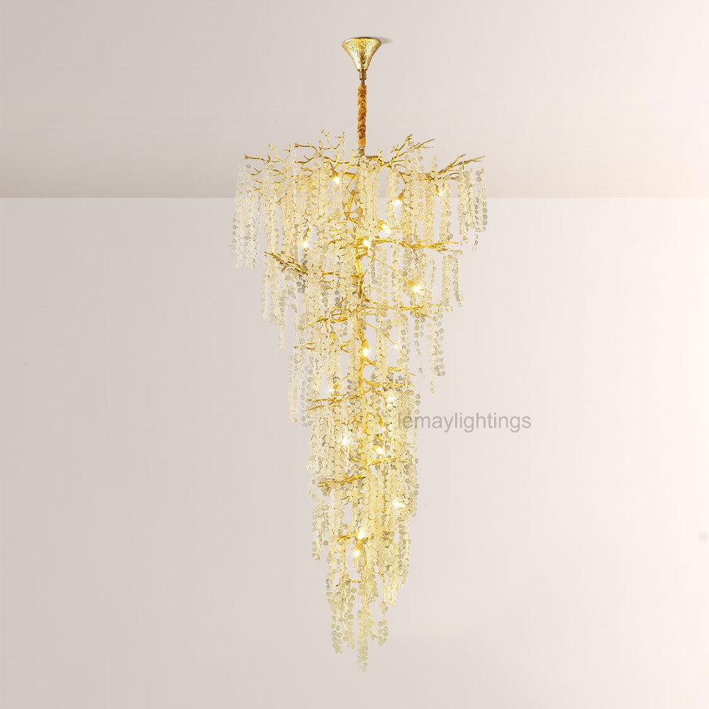 Shiro Noda Crystal Tree Branch Chandelier 95-Chandelier-Manorlights