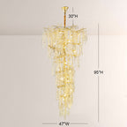 Shiro Noda Crystal Tree Branch Chandelier 95-Chandelier-Manorlights