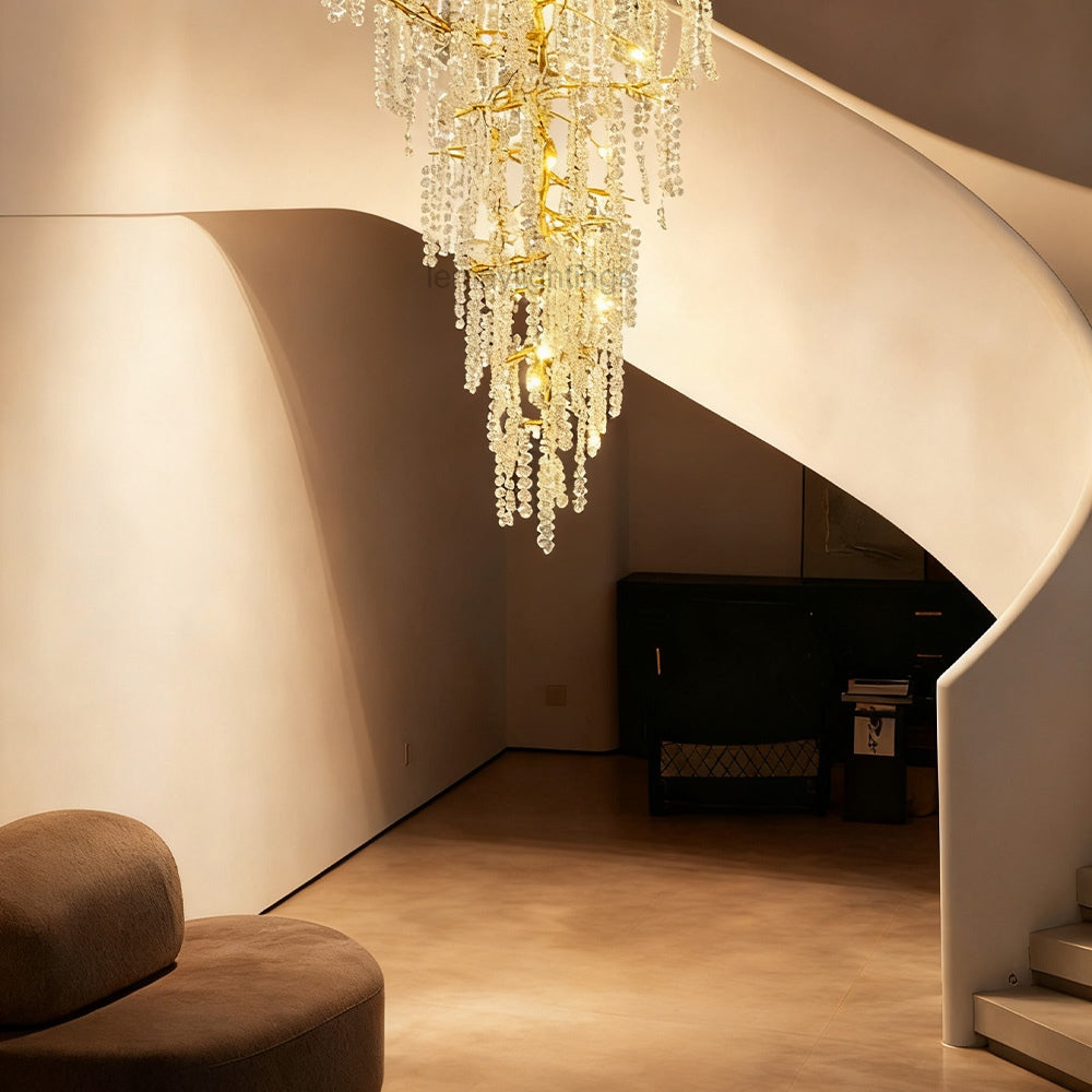 Shiro Noda Crystal Tree Branch Chandelier 95-Chandelier-Manorlights