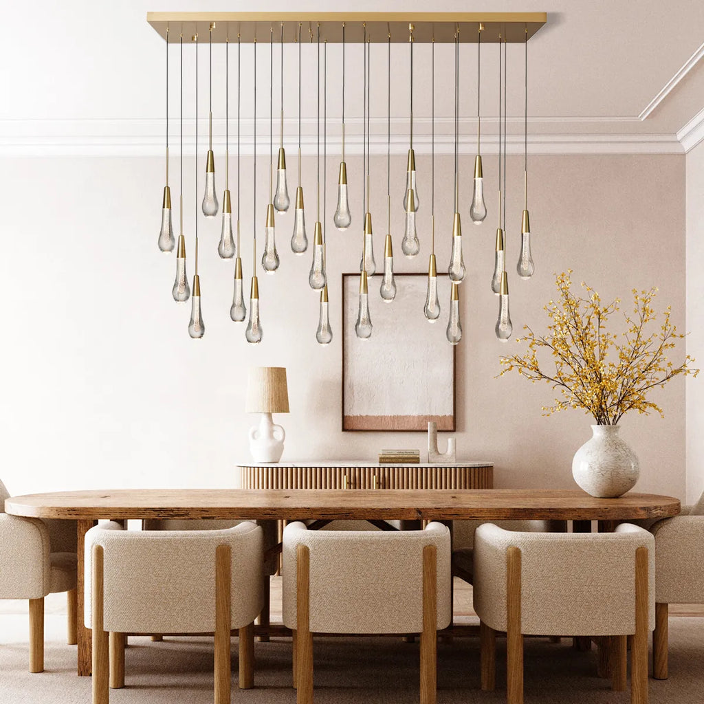 Solitaire Linear Chandelier 37'' 50'' 70'' 87" 120"W-Chandelier-Manorlights