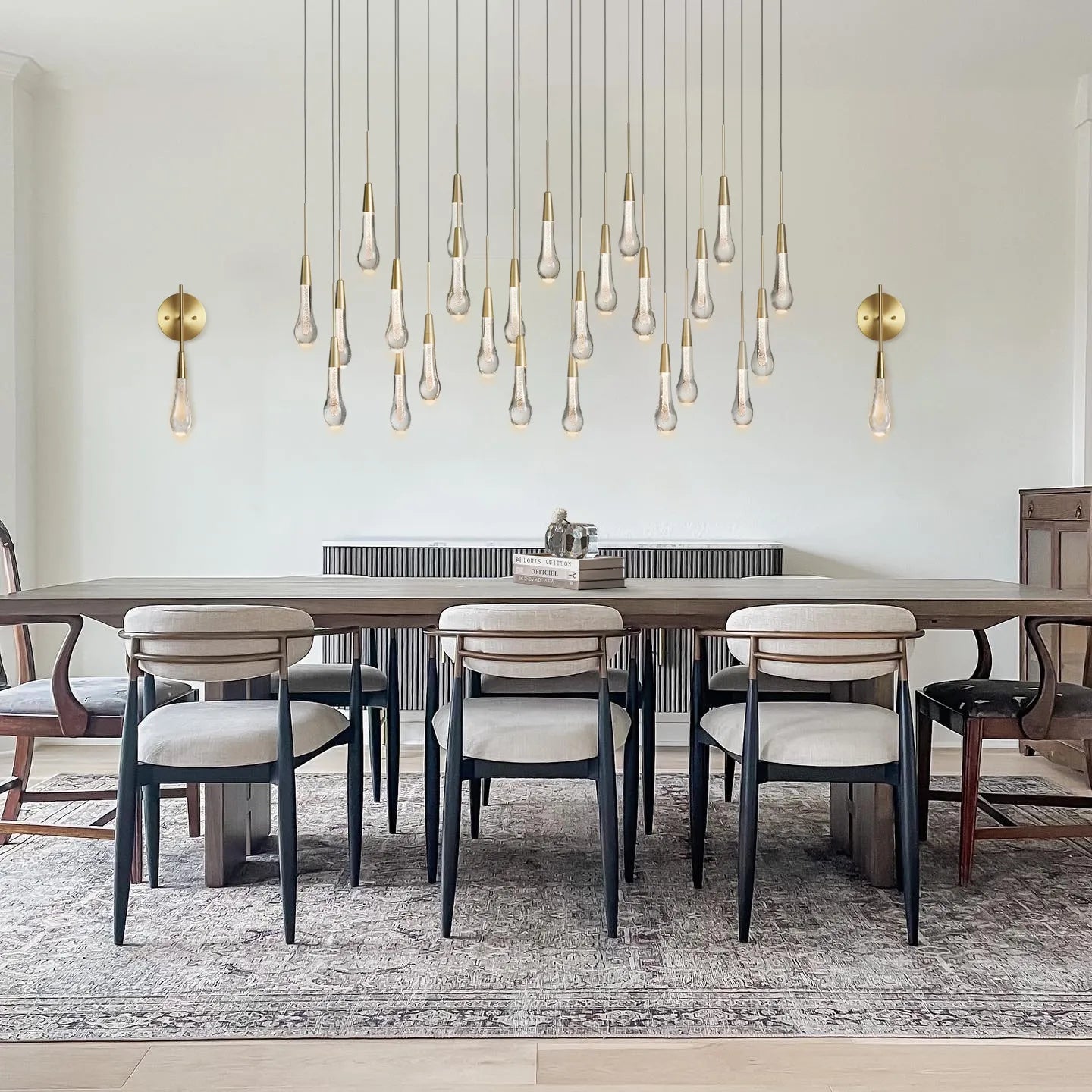 Solitaire Linear Chandelier 37'' 50'' 70'' 87" 120"W-Chandelier-Manorlights