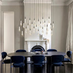 Solitaire Linear Chandelier 37'' 50'' 70'' 87" 120"W-Chandelier-Manorlights