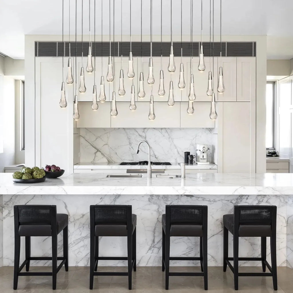 Solitaire Linear Chandelier 37'' 50'' 70'' 87" 120"W-Chandelier-Manorlights