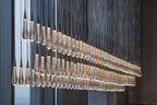 Solitaire Linear Chandelier 37'' 50'' 70'' 87" 120"W-Chandelier-Manorlights