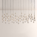 Solitaire Linear Chandelier 37'' 50'' 70'' 87" 120"W-Chandelier-Manorlights