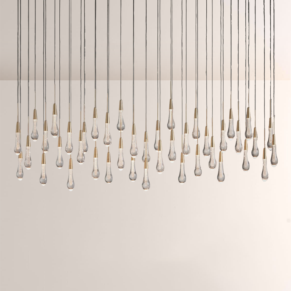 Solitaire Linear Chandelier 37'' 50'' 70'' 87" 120"W-Chandelier-Manorlights