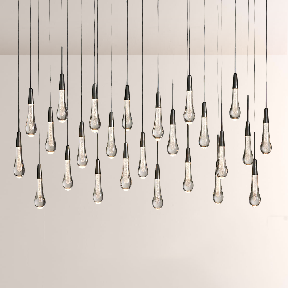 Solitaire Linear Chandelier 37'' 50'' 70'' 87" 120"W-Chandelier-Manorlights