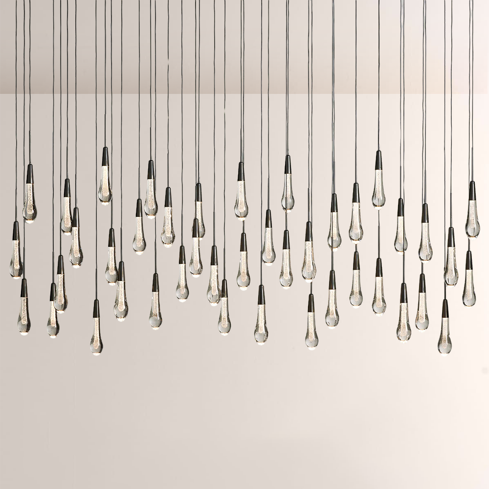 Solitaire Linear Chandelier 37'' 50'' 70'' 87" 120"W-Chandelier-Manorlights