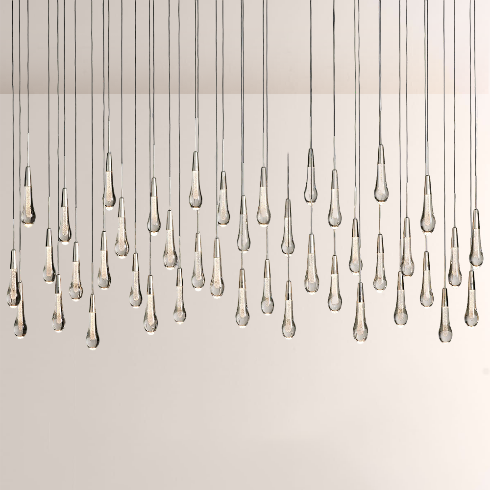Solitaire Linear Chandelier 37'' 50'' 70'' 87" 120"W-Chandelier-Manorlights