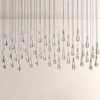 Solitaire Linear Chandelier 37'' 50'' 70'' 87" 120"W-Chandelier-Manorlights