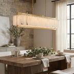 Premium Solstice Bar Alabaster Chandelier-Chandelier-Manorlights