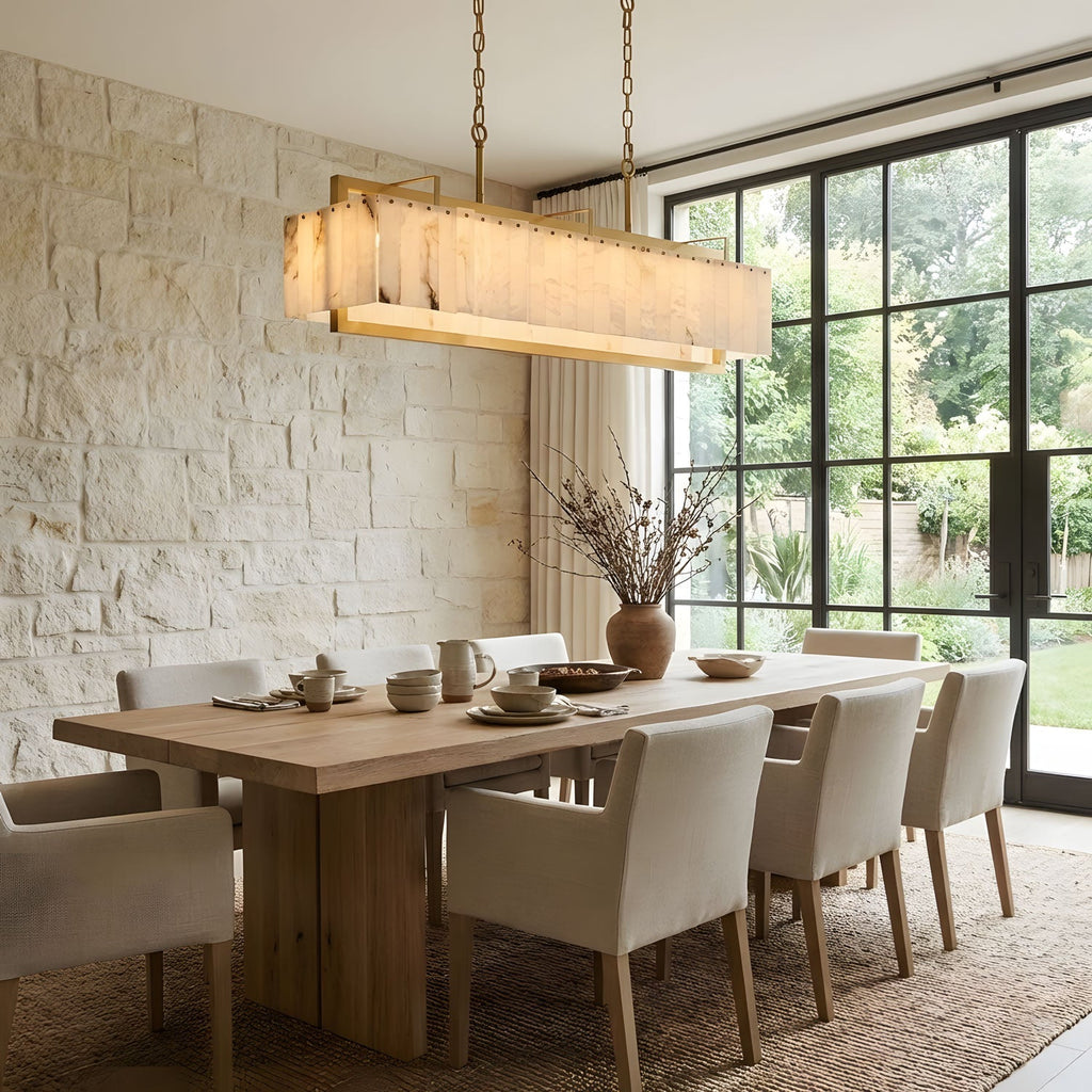 Premium Solstice Bar Alabaster Chandelier-Chandelier-Manorlights