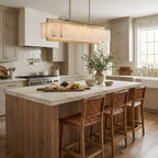 Premium Solstice Bar Alabaster Chandelier-Chandelier-Manorlights